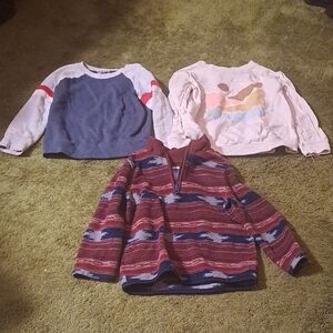 Boys 4t Lot Of 3 Long Sleeve Shirts